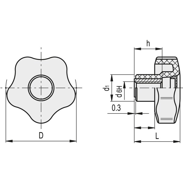 Zinc-plated Steel Boss, Threaded Hole, With Cap, VCT.63 AZ-M12-C9